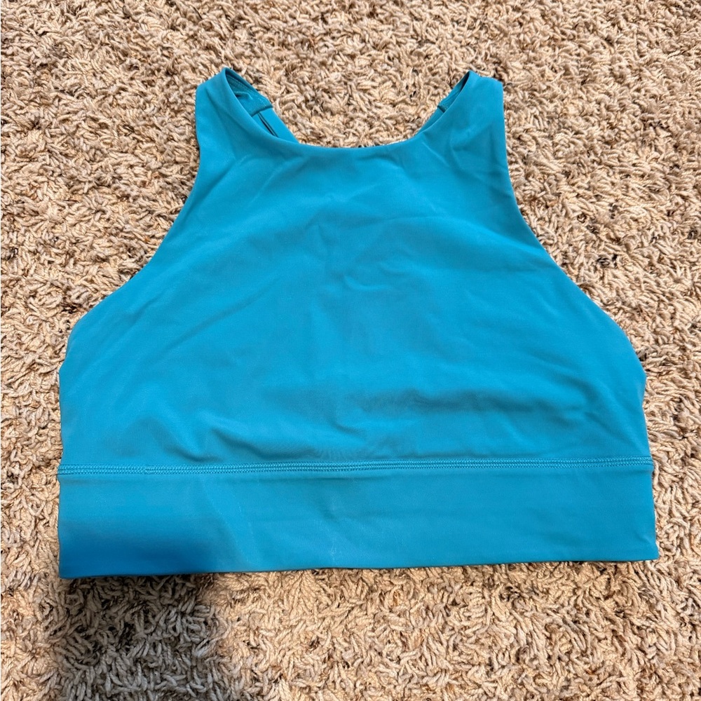 Lululemon Blue High Neck Sports Bra